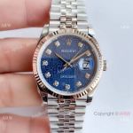 EWF Datejust Rolex Computer Face Stainless Steel Jubilee Watch 36mm